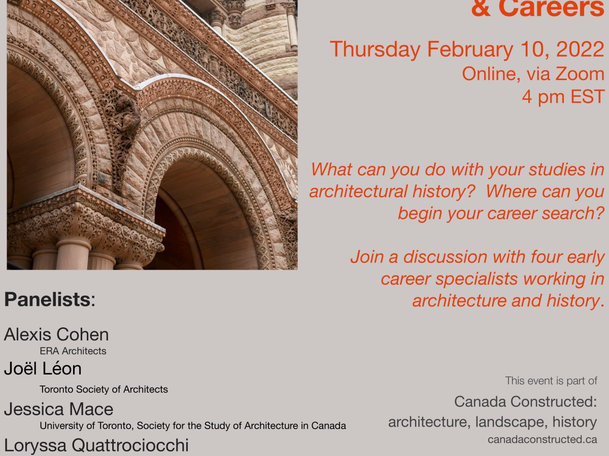 Event Announcement! Architectural History: Careers &&nbsp;Opportunities