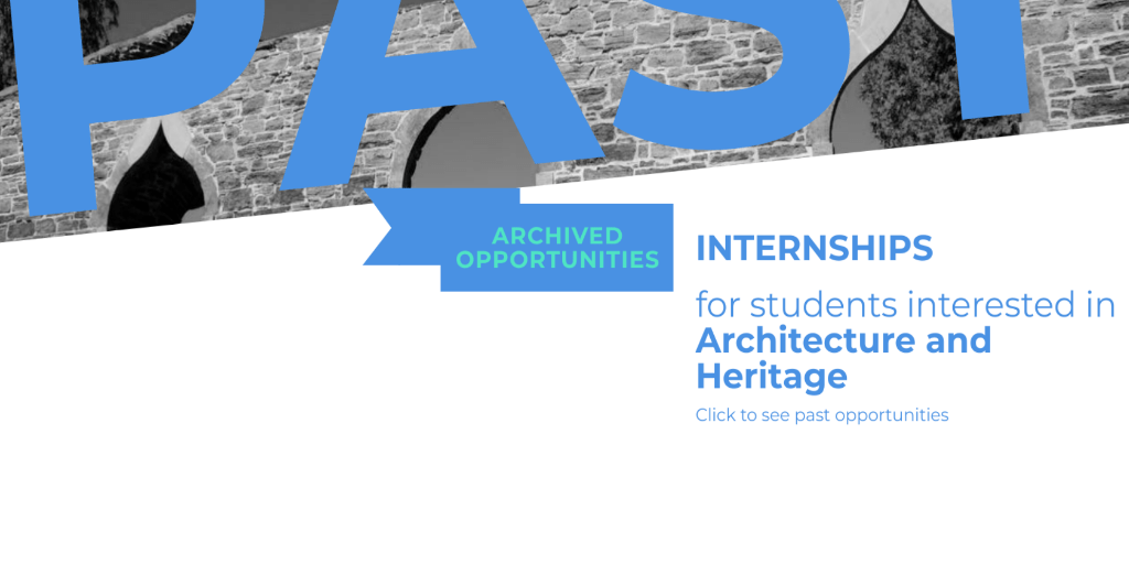 Internships Canada constructed architecture, landscape, history