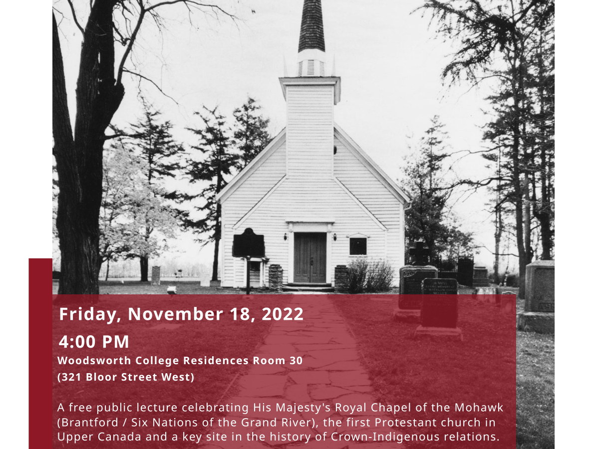 Event announcement! “Many mansions: The architectural and historical contexts of the Mohawk&nbsp;Chapel”